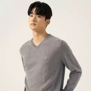 빈폴 BEANPOLE 울 베이직 브이넥 니트 - 브라운 (BC5951C03D)
