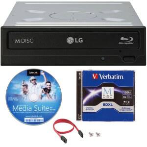 Produciator LG WH16NS46 16X 블루레이 BDXL M-DISC DVD CD 내부 라이터 드라이브 번들(무료 100GB 버바팀
