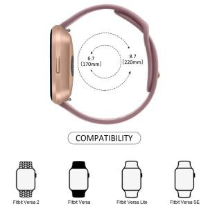 Fitbit Versa 4용 실리콘 시계 밴드 Lite/Sense/Sense2 corre용 스트랩 스포츠 손목