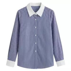 KARRA 블루배색블라우스_A6S0330