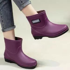 여성 여성장화 방수 미들 신발 발목 레인부츠 레인슈즈 07 여자 장화