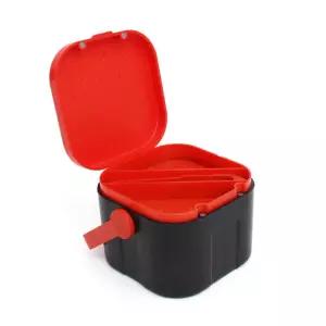 싸파 DK 생미끼 케이스 (레드) 지렁이통 밑밥 낚시