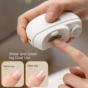 마감못 부드럽고 매니큐어를 위한 가벼운 충전식 손톱 트리머 손톱깎이가 있는 전기 자동 손톱깎이