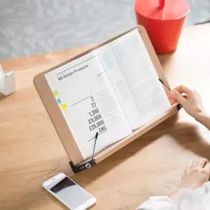 심플 3단모드 중형 우드독서대 수험생독서대 높이조절 학생독서대 휴대용독서대 공시