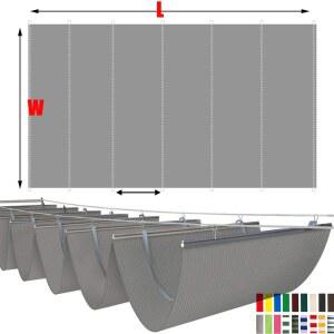 야외 P LA 웨이브 천막 일광 방수 천 패브릭 텔레스코픽 안뜰 그늘 UV 욕실 수동 캐노피 커버