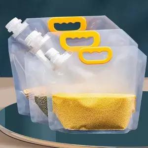 시리얼디스펜서 생활 백 만능투명팩 물 씨리얼 시리얼보관 접이식 휴대용 보관 주방 용기 물주머니 다용도