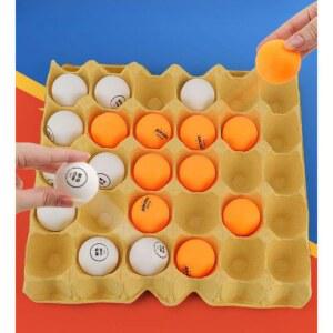 계란판놀이 탁구공 빙고 가정용 보드게임세트 커플놀이 달걀판 종이체스판 어른이용