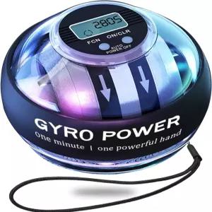 카운터 LED 조명 팔 손가락 및 팔뚝용 자동 시동 자이로스코프 손목 트레이너 가정용 그립 트레이닝 도구를