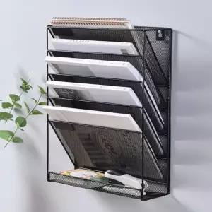 다용도 파티션 문걸이형 수납포켓 정리함 수납장 5단 철제