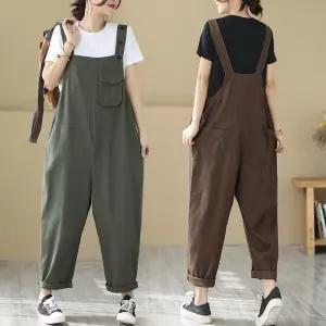여성 빅사이즈 멜빵 멜빵바지 여름
