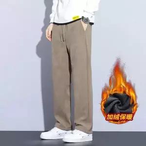 팬츠 가을 캐주얼 남성 면바지 린넨 일자 긴 트렌드 스판 기모 도톰 admr3