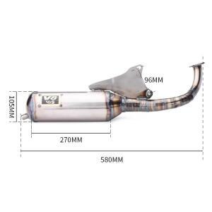 V8 수정 레이싱  배기 시스템 bws100 4vp 100-125cc 스쿠터