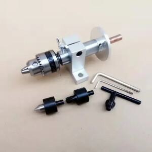 1세트 다기능 드릴링 Tailstock 라이브 센터 미니 선반 기계 회전 대 한 클로와 실버 메탈 DIY Accessorie