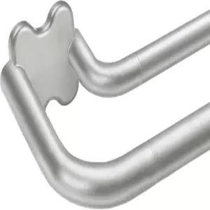 창문용 앤티크 실버 더블 커튼봉 32~58인치 6/8인치 룸 다크닝 듀얼봉 세트 가정용 장식용 드레이퍼 폴