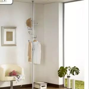 폴행거 고정식 옷걸이 조립식 수납 코너천정