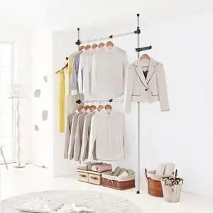 길이조절 높이조절 조립식 2단행거 이동식 인테리어행거 업그레이드 옷걸이 고정식