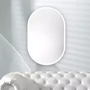 거울 화장대 욕실거울 타원형 화이트 HLBATH 인테리어