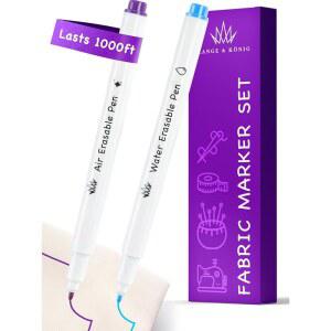 재봉 제품을 위한 랑게 & 코닉 에어 & 워터 지우기 가능한 패브릭 마커 - 재봉 용품 퀼팅 액세서리 재봉 선물 퀼팅 선물 자수 용품, 테일러 초크 대안