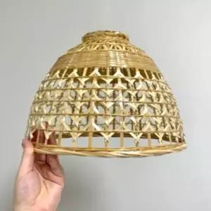 인테리어 대사이즈 대나무 펜던트 등커버 조명갓 라탄 30CM