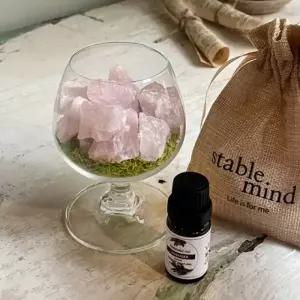 방향제 인테리어] 실내 아로마 오브제 스톤 Set [선물 디퓨져 집들이 오일 핑크 디퓨저 쿼츠 돌 패키지