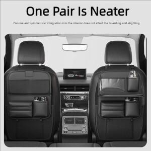 접이식 자동차 차량용 호환 시트 등받이 수납 가방 랙 - 소형 테이블 보드 포함 필수 의자 정리함 용품용