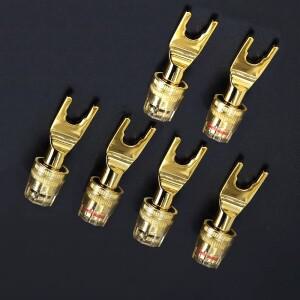 하이파이 오디오 Y 스페이드 바인딩 포스트 U자형 커넥터 터미널 DIY 와이어 앰프 스피커 플러그
