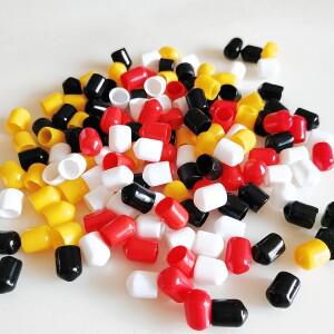 500 개/몫 RCA 플러그 보호 안티 먼지 커버  오디오 로터스 호환 헤드 블록 방진 커넥터 캡