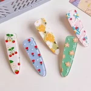 헤어 앞 세트 플라워 핀 옆 예쁜 삔 5개 머리 집게