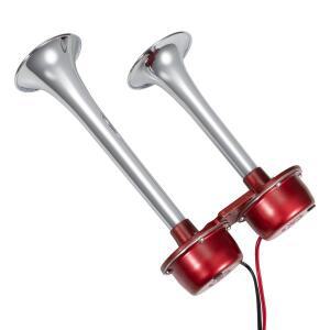 FARBIN-12V/24V 130db 듀얼 혼 슈퍼 시끄러운 전기 솔레노이드 밸브 자동차 차량용 호환 에어 혼 스피커 차