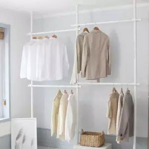 화이트 블랙화이트컬러행거 스탠드행거 벽걸이봉행거