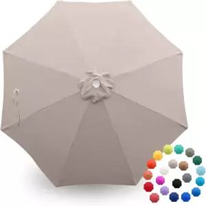 포르모사 커버 - 9피트 마켓 파티오 우산 교체용 캐노피 8개의 리브 탑 캔버스 600D 자외선 차단 및 방수