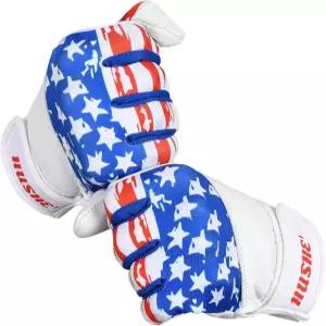 배팅 글러브 소프트볼 미국 국기 야구 청소년 성인 및 남녀 공용 (흰색)