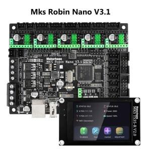 Makerbase MKS Robin Nano V3 32비트 제어 보드 마더보드 TMC2209 TS35 TFT 터치 스크린 WIFI 모듈 3D 프린