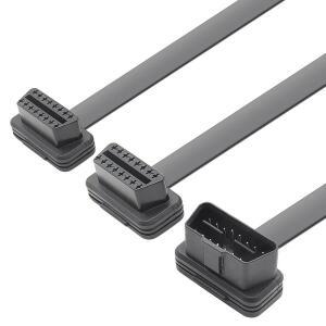 16핀 OBD2 수컷 듀얼 암컷으로 변환 케이블 2 플랫+씬 자동차 차량용 호환 진단 도구 커넥터 ELM327용