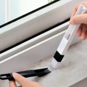 ( )창틀 청소솔+쓰레받기 세트 미세 틈새 청소 브러쉬 구석 창문틀 솔 먼지 제거 미니
