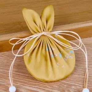 (색상 황금색)토끼 모양 향낭 미니 복주머니 황금색 방향 소품 한복주머니 파우치 추석 장식 설날