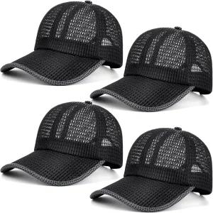 남성용 포인코어 여름 메시 야구 모자 조절 통기성 여성용 퀵 드라이 캐주얼 트럭 운전사