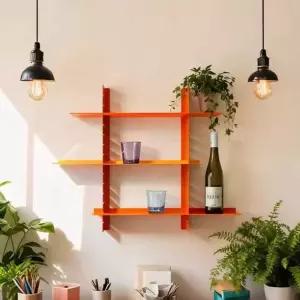 철제 벽선반 다이 주방 카페 피규어 60x15x60 블랙102359