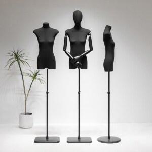 디스플레이 블랙 마네킹 검은 옷가게 쇼윈도 피팅 쥬얼리 매장 네모난 상반신 목걸이 판자
