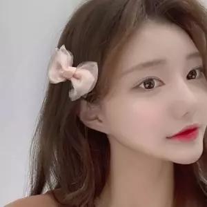 오간자 펄리본 헤어집게핀 2개 세트 리본집게핀 헤어핀 머리핀 리본핀 미니 미니집게핀