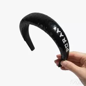 프라다 로고 시퀸 스팽글 헤어밴드 1IH019 2D0G F0967