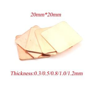 0.3 0.5 0.8 1.0 1.2mm 노트북 구리 시트 플레이트 스트립 심 열 패드 방열판 GPU CPU VGA 칩 RAM 냉각용 5