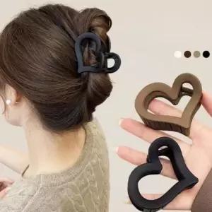 정장집게핀 매트 하트 헤어집게핀 4컬러