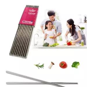 [골드스마일]진공스텐젓가락 민자 라인 2종류 10set 스텐젓가락