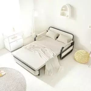 [NS홈쇼핑](시)오뜨 철제 접이식 소파베드 2인용+쿠션 2개[35475883]