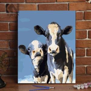 비가토 DIY 소 세트 그리기 그림 신축년 유화