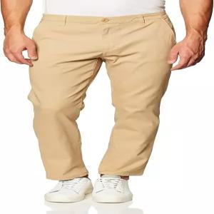 WT02 남성 스키니 핏 베이직 신축성 면 치노 팬츠