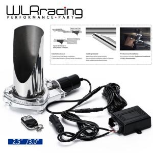 2.5  / 3 컷 아웃 스테인레스 스틸 배기 헤더 파이프 전기 밸브 팁 머플러 키트