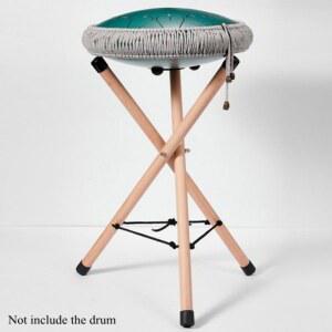 조정 핸드 드럼 랙 스탠드 너도밤 나무 나무/금속 삼각형 브래킷 Hang Handpan 범호환 접이식 휴대호환 10 12인치