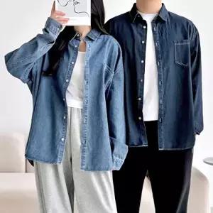 남녀공용 오버핏 셔츠 데님 청남방 DMS-SH-SSD251026